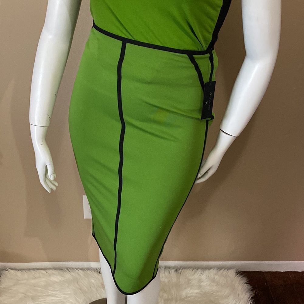 NWT Worthington Marypole Green/ Balck Matching Skirt & Top - Size Small - Picture 4 of 14